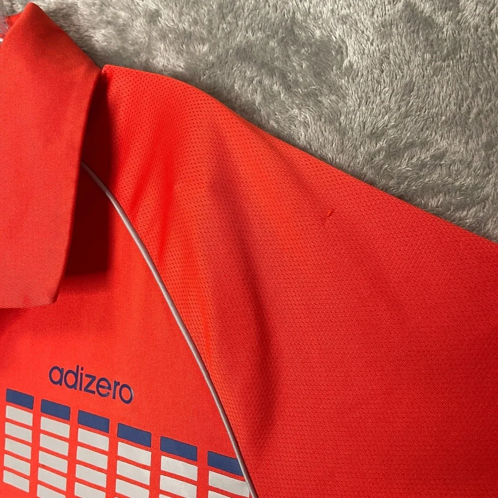 adidas Men Adizero Golf Colorful Quick Dry Wick Short Sleeve Polo Shirt L Orange